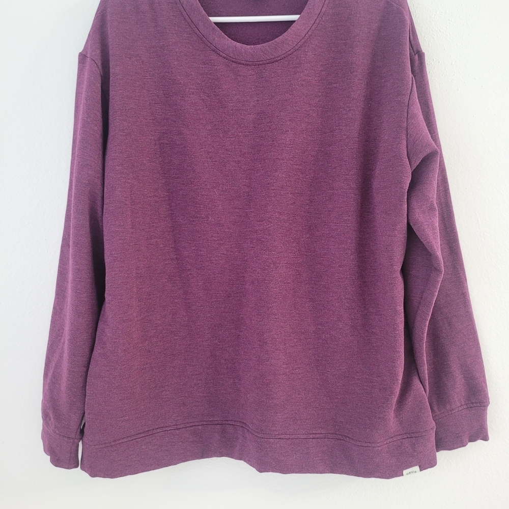 Orvis Rich Purple Classic Sweatshirt Women Size L